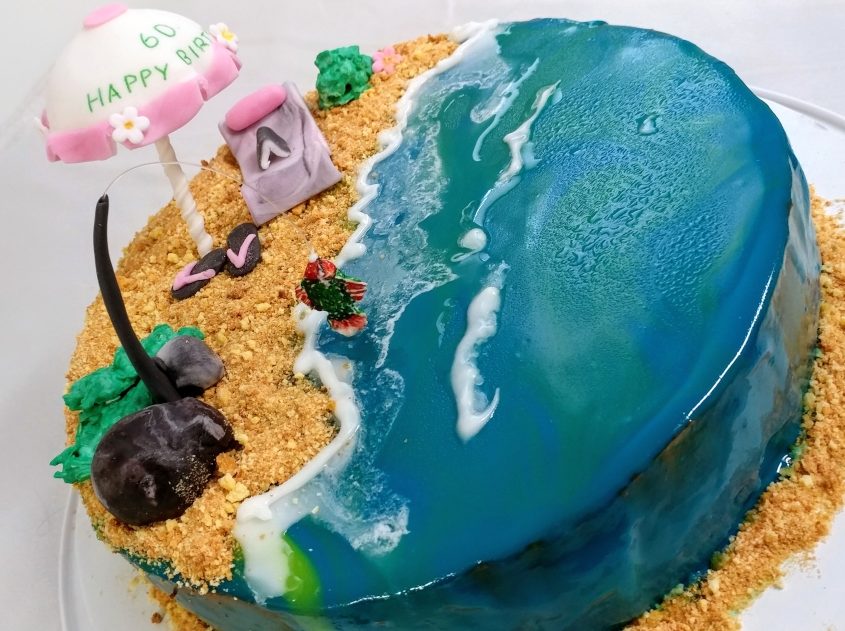 Island Cake Baked for Birthday